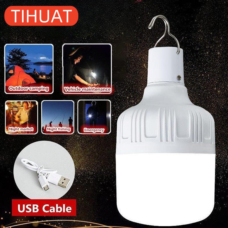 20W/40W/60W/80W/100W/150W/200W USB Rechargeable LED Lamp for Outdoor Camping Night Fishing Emergency Light