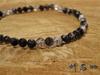 stone for and Tourmaline Bracelet for Men and Women Natural Power Stone Black Tourmaline 4mm Round Cut 18cm Kanoishi [Guardian mind, body, healing] -