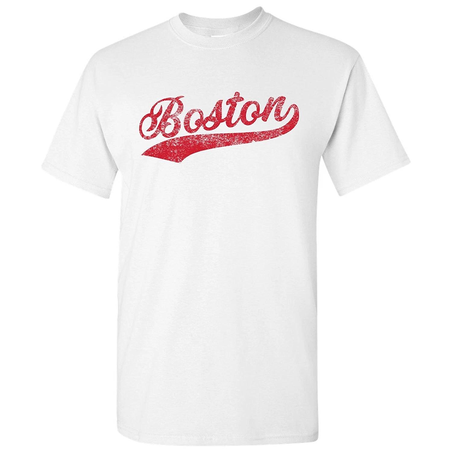 

Boston City Baseball Script Men s T-Shirt - White S