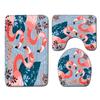 Flamingo Bathroom Toilet Three-Piece Floor Mat Doormat Bathroom Carpet