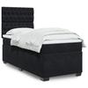 VidaXL Slatted Bed Base with Mattress Black 100x200 Cm Velvet 3290842