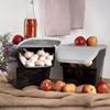 Container For Vegetables, Fruits, Onions, Potatoes, Gray, Set Of 2, 13 L