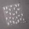 Net Red Butterfly Liquid Stickers: Embossed Fairy Thin White Nail Art Decorations