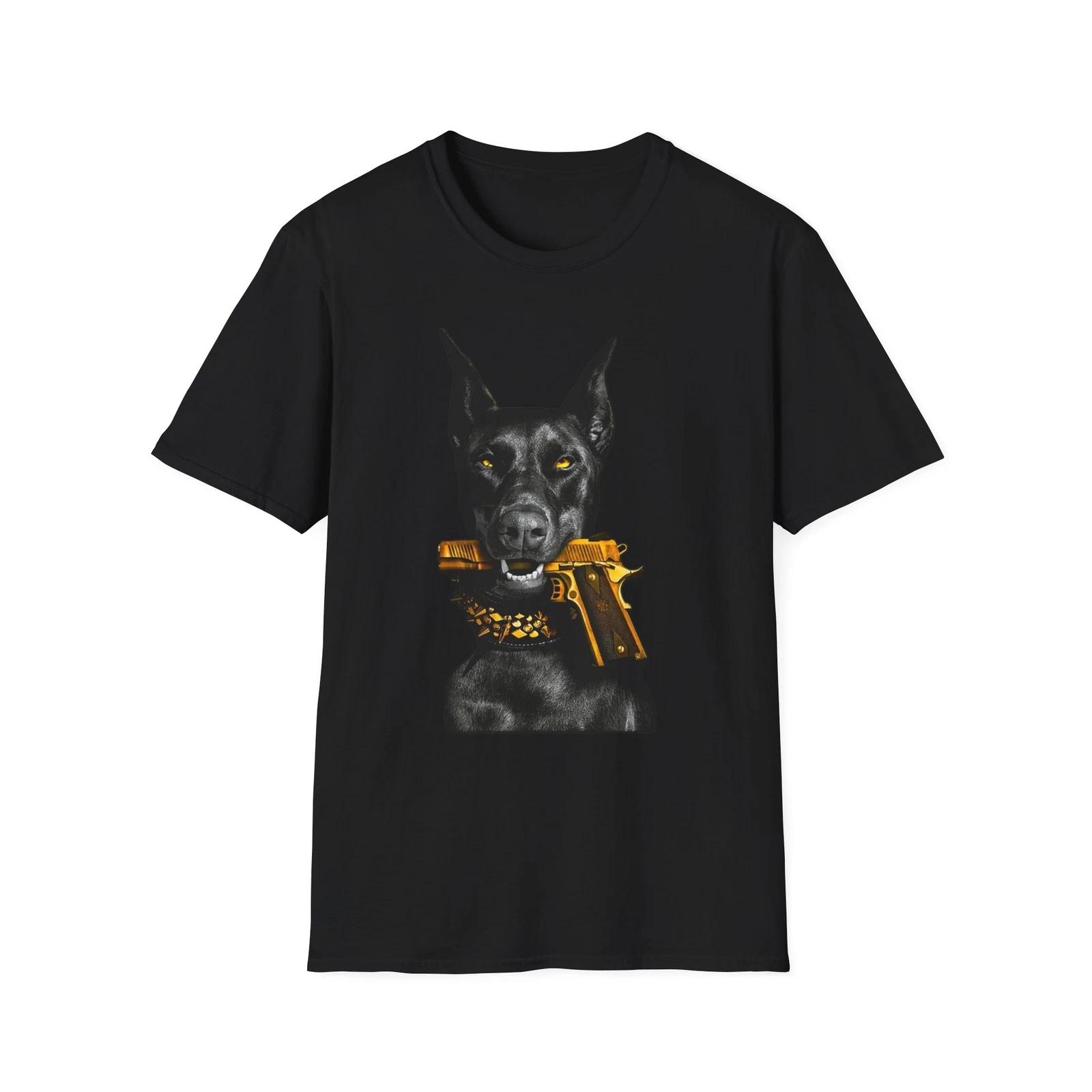 Dog Lover Graphic Tee, Unisex T-Shirt, Gift for Dog Owners, Funny Dog, Gun lover XL