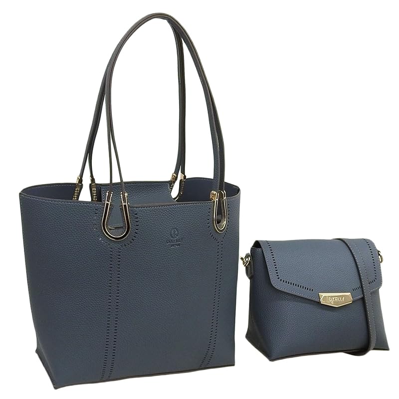 

[Rinle] bag ladies tote bag shoulder bag A4 compatible set dark blue BL 947DBLUE D.KELLY