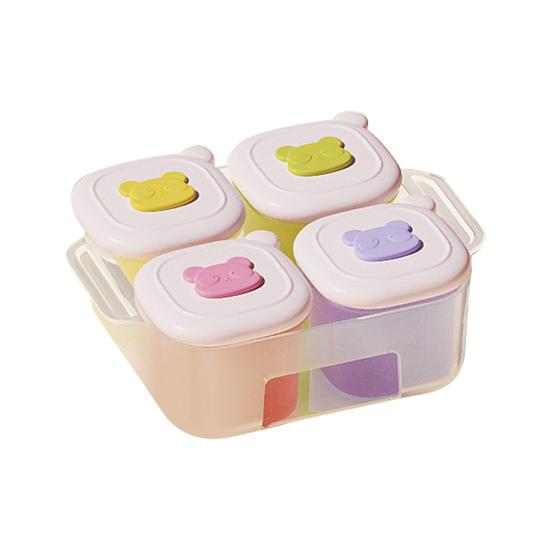Food Freezer Tray with Lid Silicone Portion Control Mold for Puree S