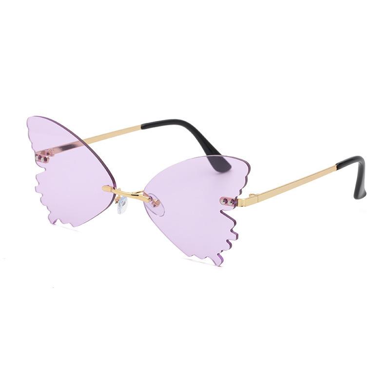 Sunglasses Lady Gradual Change Butterfly Sunglasses Female Tide Personality Party Funny Cool Marine Piece Sunglasses