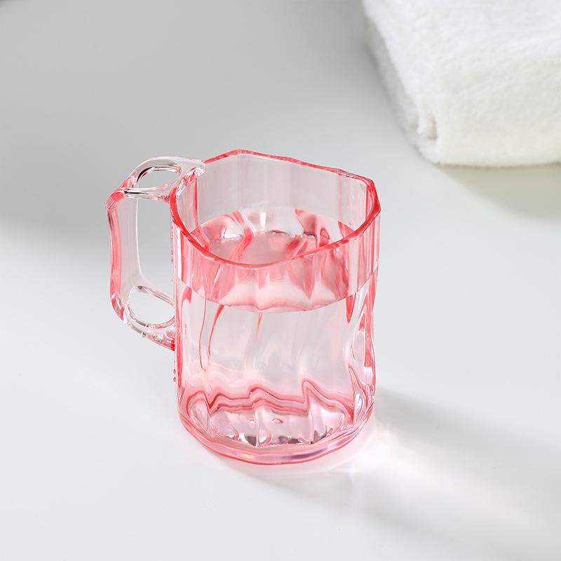 Nordic Geometric Transparent Wash Cup with Toothbrush Holder