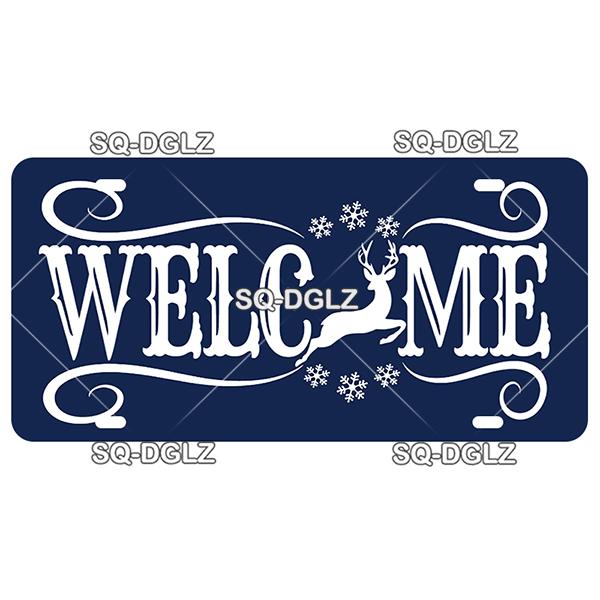 Christmas Vintage Metal Sign Welcome Tin Sign Vintage Door Decor Man Cave Plaque Home Decor Bar Sign Friend/Family Gift