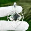 Square Natural Amazonite 925 Sterling Silver Wedding Handcrafted Ethnic Pendant