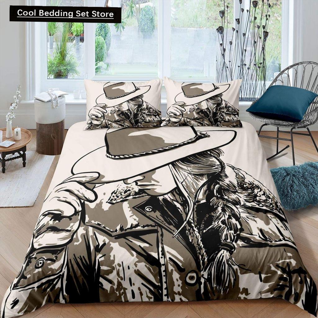 Westernowy Kowbojski Zestaw Pościeli King Queen w Stylu Vintage Rodeo Poszwa na Kołdrę Męska Młodzieżowa Chłopięca Koń Poszwa na Kołdrę Poliestrowa Poszwa na Kołdrę