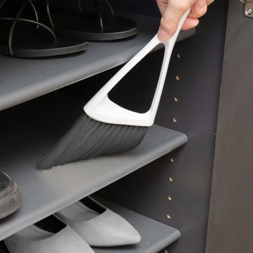 Azuma Industrial Entryway Broom and Dustpan Set, Monotone Simple, Slim Entryway Broom & Dustpan (sm@rt155)