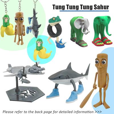 New Tung Tung Sahur Italian Brainrot Wooden Stick Creative Toys Desktop Decoration Collection Ornaments Funny Doll Toy Gift