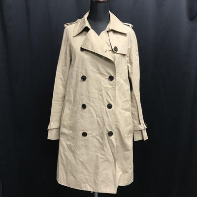 Japan STUDIOUS Trench Coat Outerwear 0 Women S-M Khaki Beige Fully Lined Made In Japan(USED)