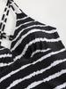 New European & American Women's Sexy Stripe Print Bikini Swimsuit