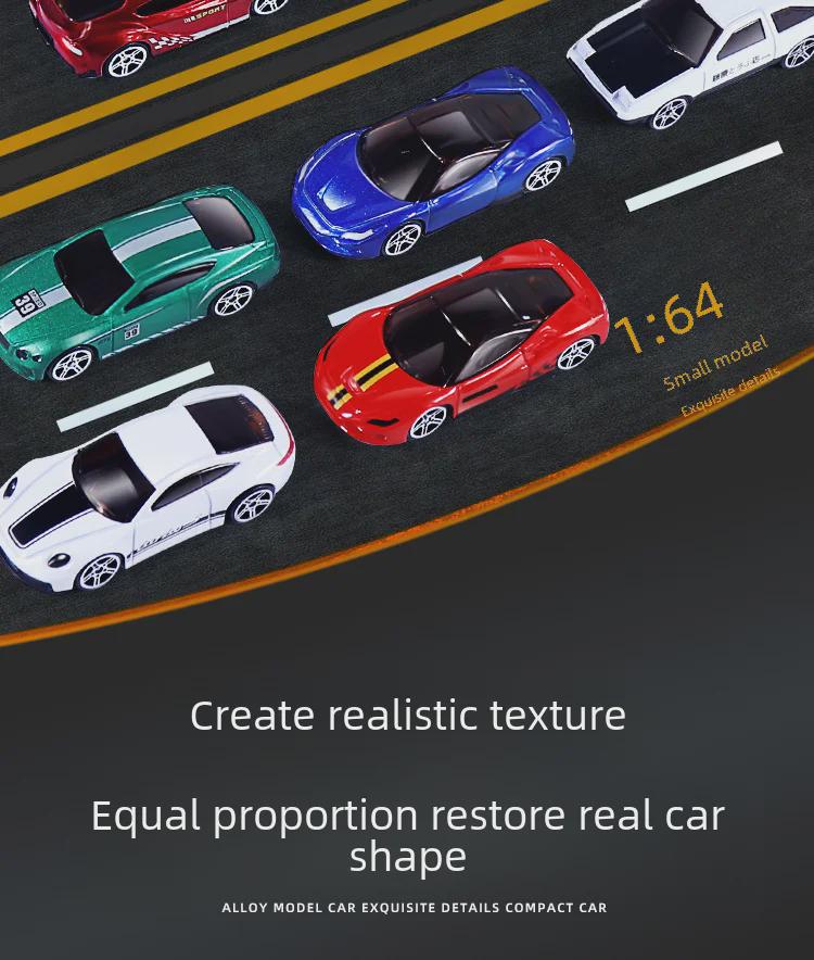 Children's Alloy Sliding Toy Sports Car Metal Model Cake Ornaments Decoration