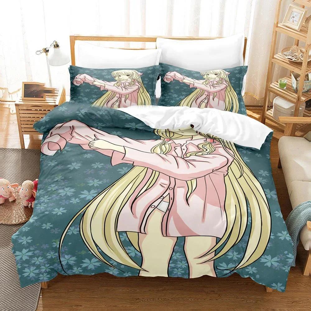 New 3D Print Anime Chobits New Chi 3D Duvet Cover Bedding Set Comforter Linen Pillowcases Home Decor Single Double King Queen