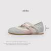 Spring And Summer Silver Word With Mary Jane Shoes Women'S Round Head Light Mouth Soft Sole Small Leather Shoes Flat Sole Single