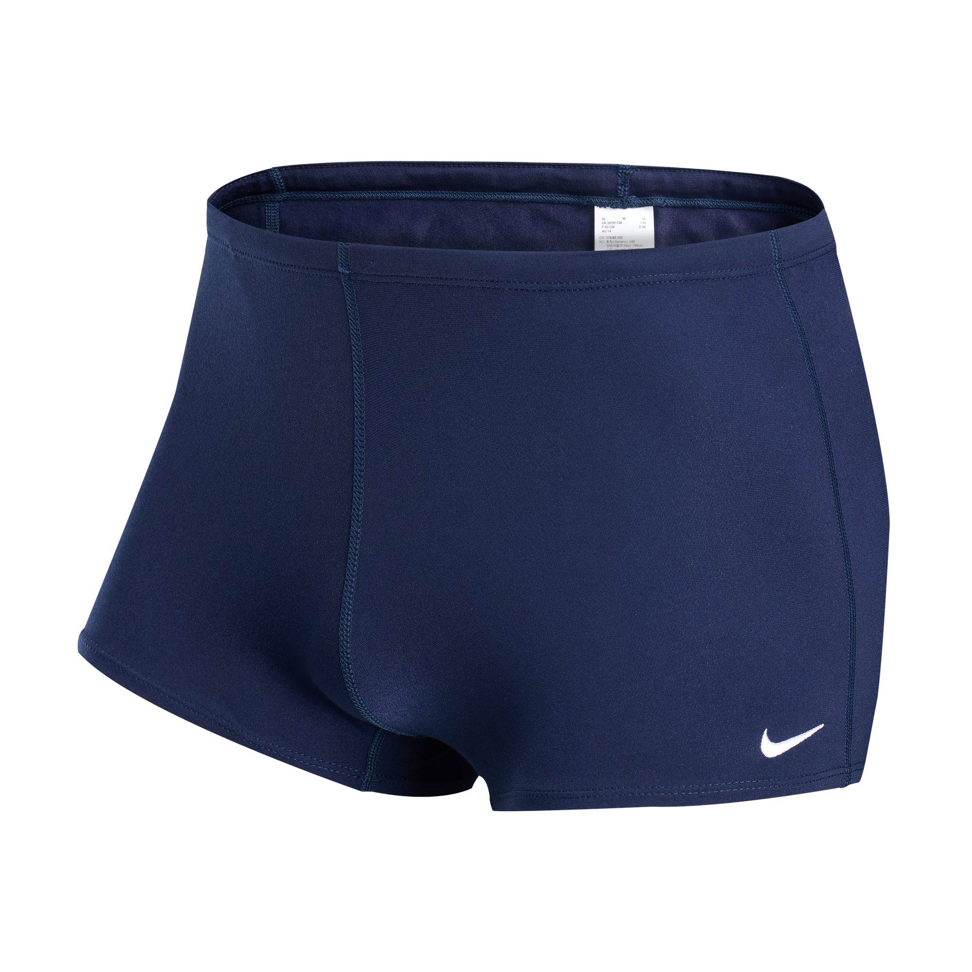 

New Nike SWIM POLY SOLID Swimming Shorts Men s 410 Dark Navy Blue/Black/White CZ7590-410 32