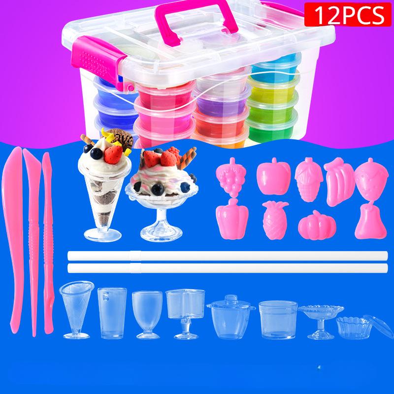 

Crystal Slime Funny Squishy Stress Reliever Toys Transparent Plasticine Decompression Diy Handmade Toys Set Sensory Cool Gifts