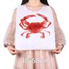 100 Pcs Adult Printed Crab Bibs Portable Disposable Apron Bbq Waterproof and Oil-proof Plastic Aprons Sleeveless