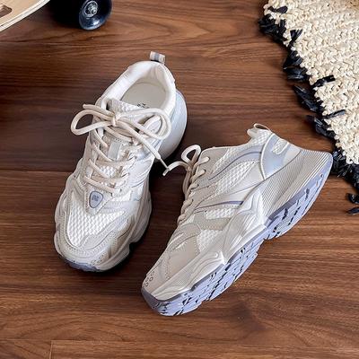 Dad Shoes Women's Spring and Summer 2025 New Fashion Versatile Mesh Breathable Thick Soles Increase Casual Sneakers Tide