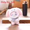 Cute Cat Dog Rabbit Panda With Scarf Plush Toy Pendant Keychain For Bag Decor