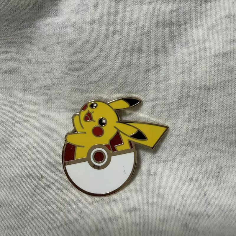 Anime Pkm Enamel Pins Cute Pikachu Charmander Gengar Metal Brooch Badge For Backpack Lapel Decoration Collectible Accessory