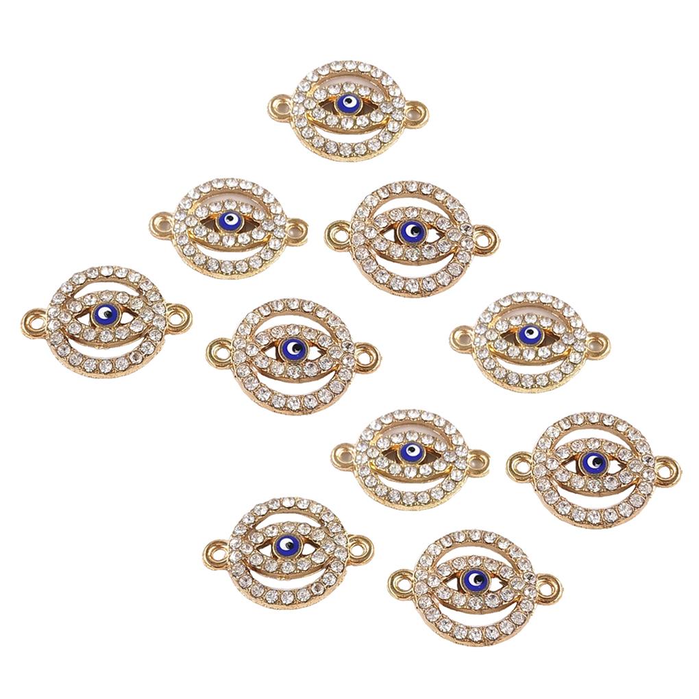 

10 штук Подвеска-шарм для глаз Соединитель с круглым отверстием Ручная работа Мини Подвесной декор Женский Брелок Аксессуары для изготовления ювелирных изделий