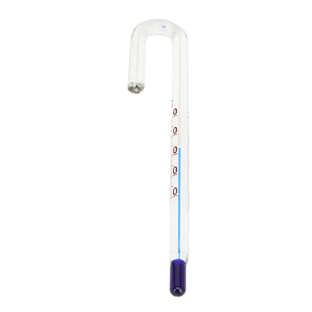 Aquarium Glass Thermometer Professional High Accuracy Crutch Shape Glass Water Thermometer for Fish