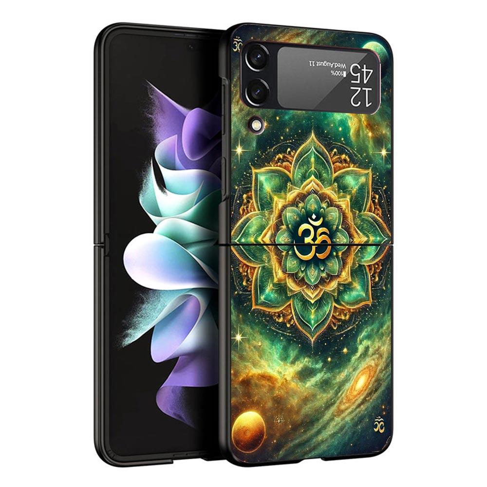 

Mandala Chakra Insist Yoga Black Phone Case For Samsung ZFlip7 ZFlip6 ZFlip5 ZFlip4 ZFlip3 5G Hard Protective Galaxy Z Flip 3 4 Samsung Z Flip 7