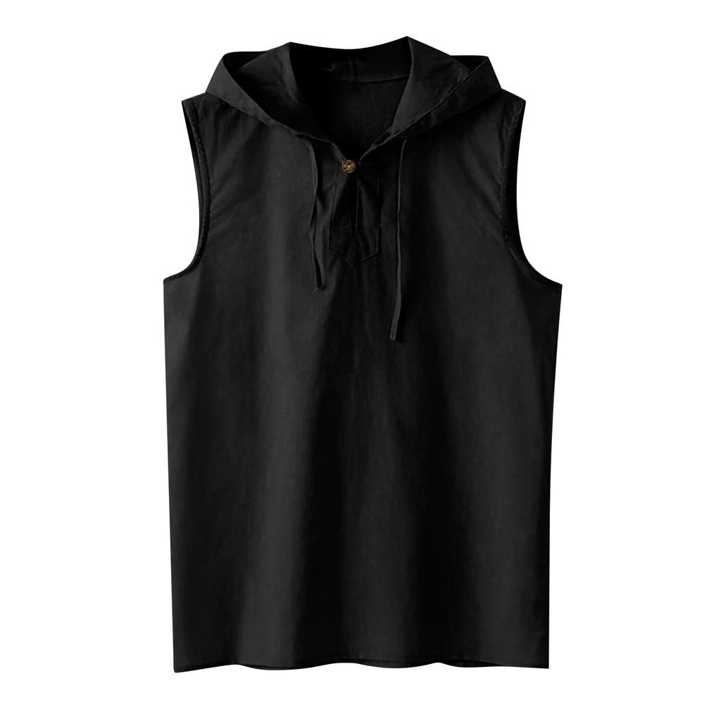 Débardeur décontracté à manches courtes pour hommes, couleur assortie