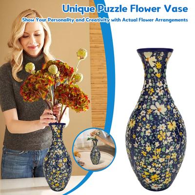 3D Puzzle Vase DIY Wohnzimmer Ornamente Blumenarrangement Home Dekoration Kinder Geburtstagsgeschenk Spielzeug