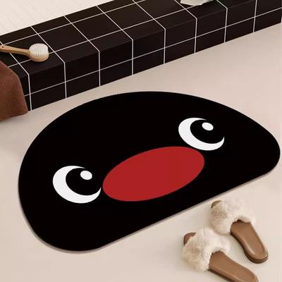 Cartoon Bathroom Floor Mat Household Diatom Mud Floor Mat Water-Absorbing And Dirt-Resistant Anti-Skid Mat At The Bathroom Door Diatom Mud