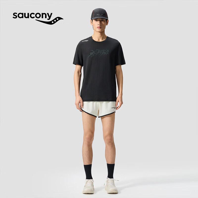 SAUCONY Men's Merino Wool Anti-Sweat Running Short Sleeve Tee
