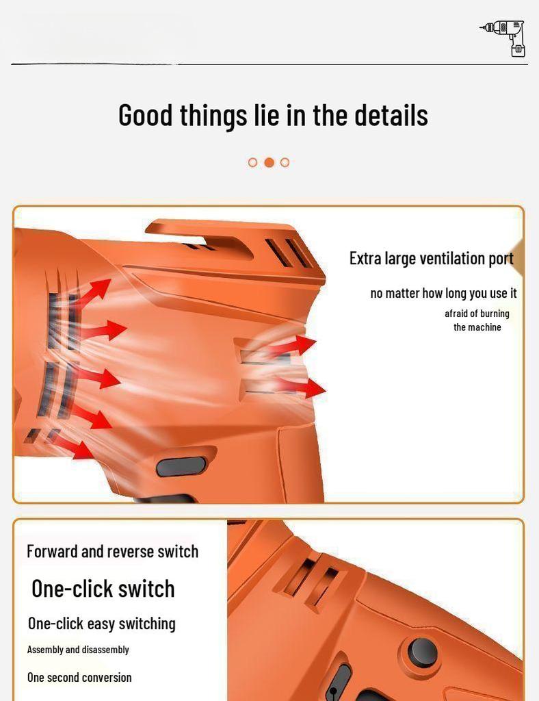 Vysoce výkonná 220V momentová vrtačka a elektrický šroubovák pro dřevoobrábění - Pro podrobnosti kontaktujte zákaznický servis