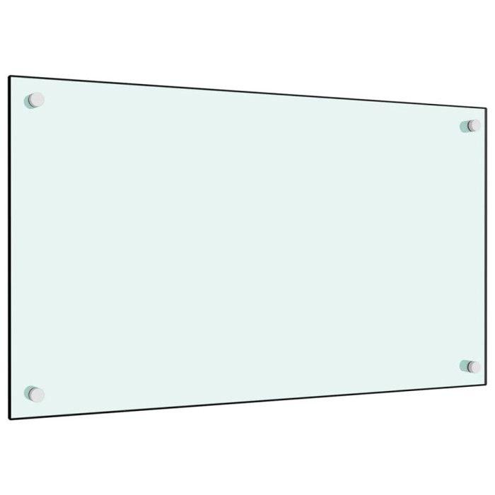 Dosserets de cuisine 2 pcs blanc 70x60 cm verre trempé