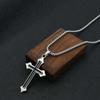 Style Black Hollow Stainless Steel Men Necklaces Clavicle Chains Cross Pendants Cross Necklaces
