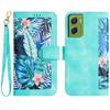 Case for Moto G06 - Leather/PU, Green, With Card Holder