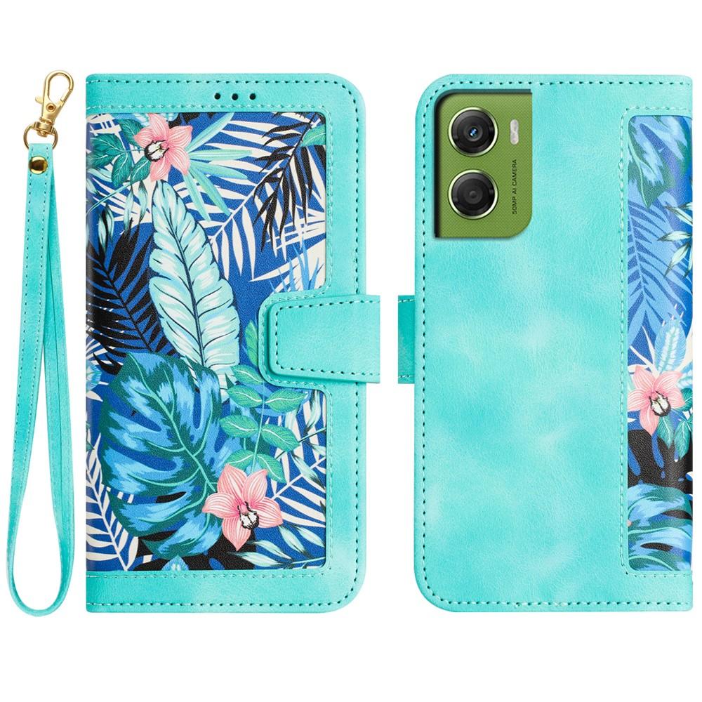 Case for Moto G06 - Leather/PU, Green, With Card Holder