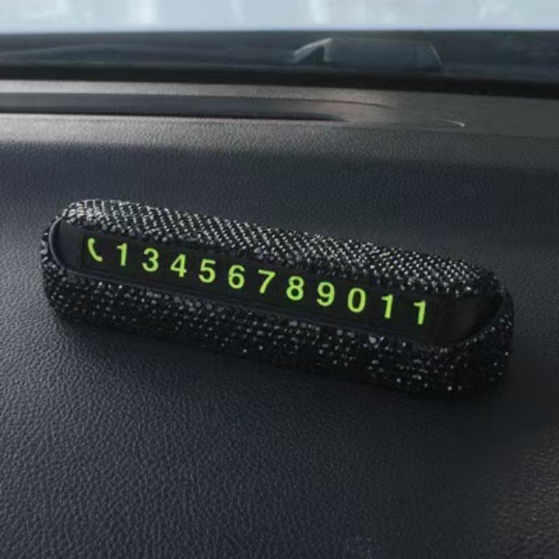 Car Temporary Parking Card Phone Number Card Plate Telephone Number Stop Luminous Parking Aid Garage Car Interior