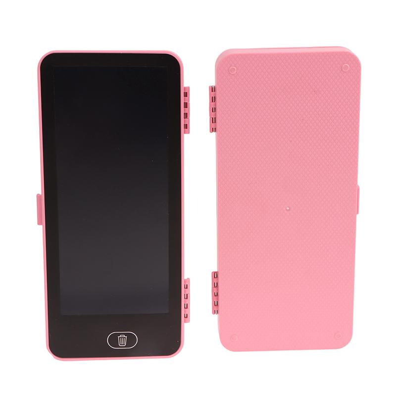 

ЖК Планшет для Письма Доска для Рисования Канцелярский Бокс Граффити Скетчпад Волшебный Стираемый Блокнот для Письма Пенал Игрушка Детские Подарки розовый