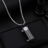 Trendy Titanium Steel Men's Dog Tag Necklace - Hip-Hop Style Pendant Chain