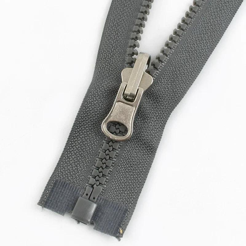 2-10Pcs Meetee 70cm 5# Resin Zipper Rotary Slider Double Sided Open-End Zippers for Jacket Coat Zip Puller Sewing Accessories