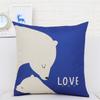Pillow Cushion Office Waist Pillow Car Sofa Living Room Seat Lumbar Cushion Nordic Style Cotton Linen Square Pillow