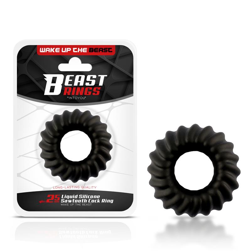Sawtooth Liquid Silicone Penis Ring 25mm