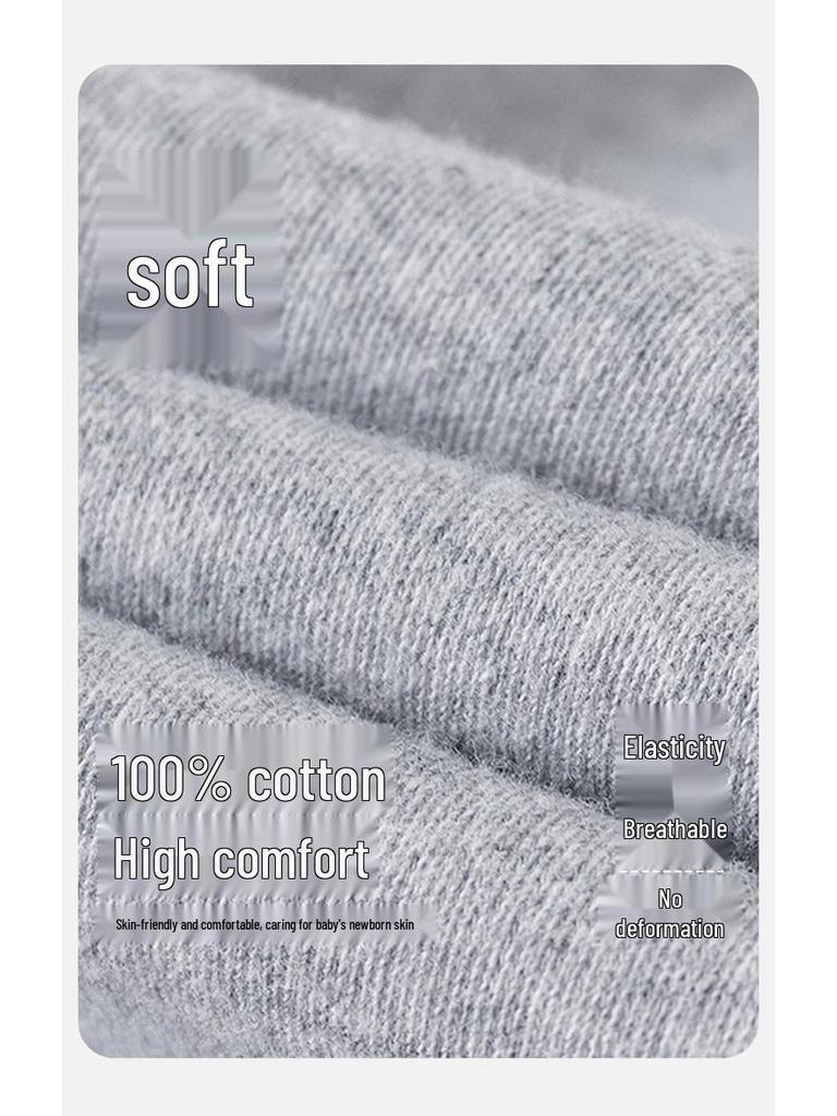 Toddler Grey Casual Leggings Long Pants for Spring & Autumn - Stylish Boys' Pants (0-6 Years)