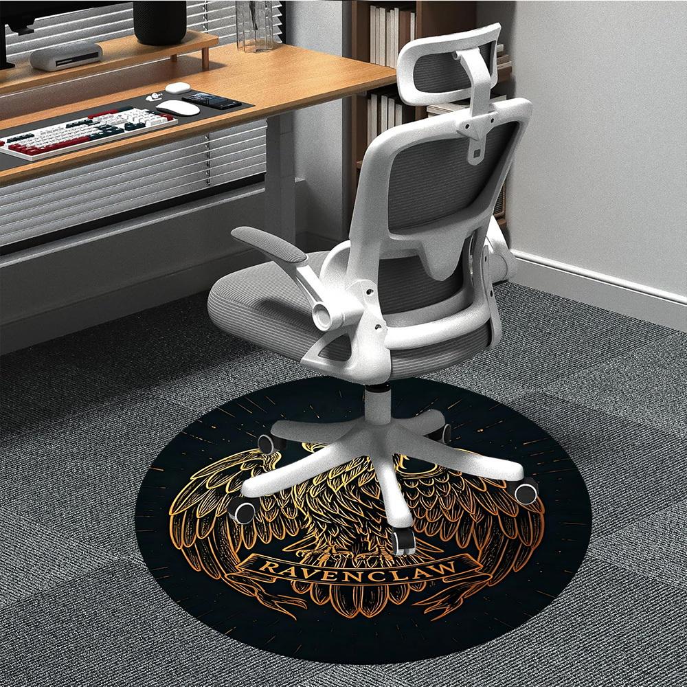 

1PC Ravenclaw Crest Office Round Rug, Non-slip, Soft and Durable Office Rug for Interior Decoration, Perfect for Office yy250915065 80cm by 80cm