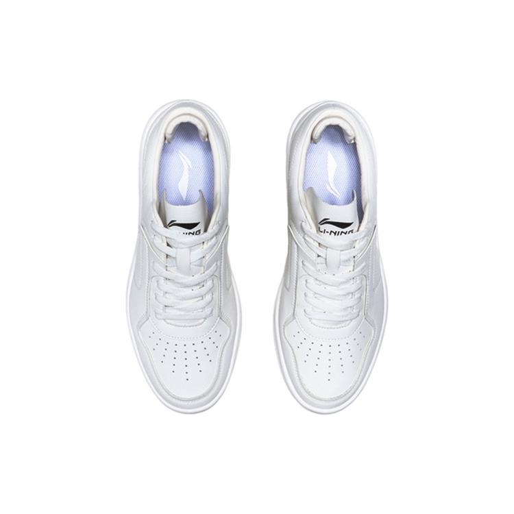Li Ning Street Player Synthetic Leather Coverage Thermal Slip Resistant Low Top Skateboard Shoes Men's White AGCQ251-2