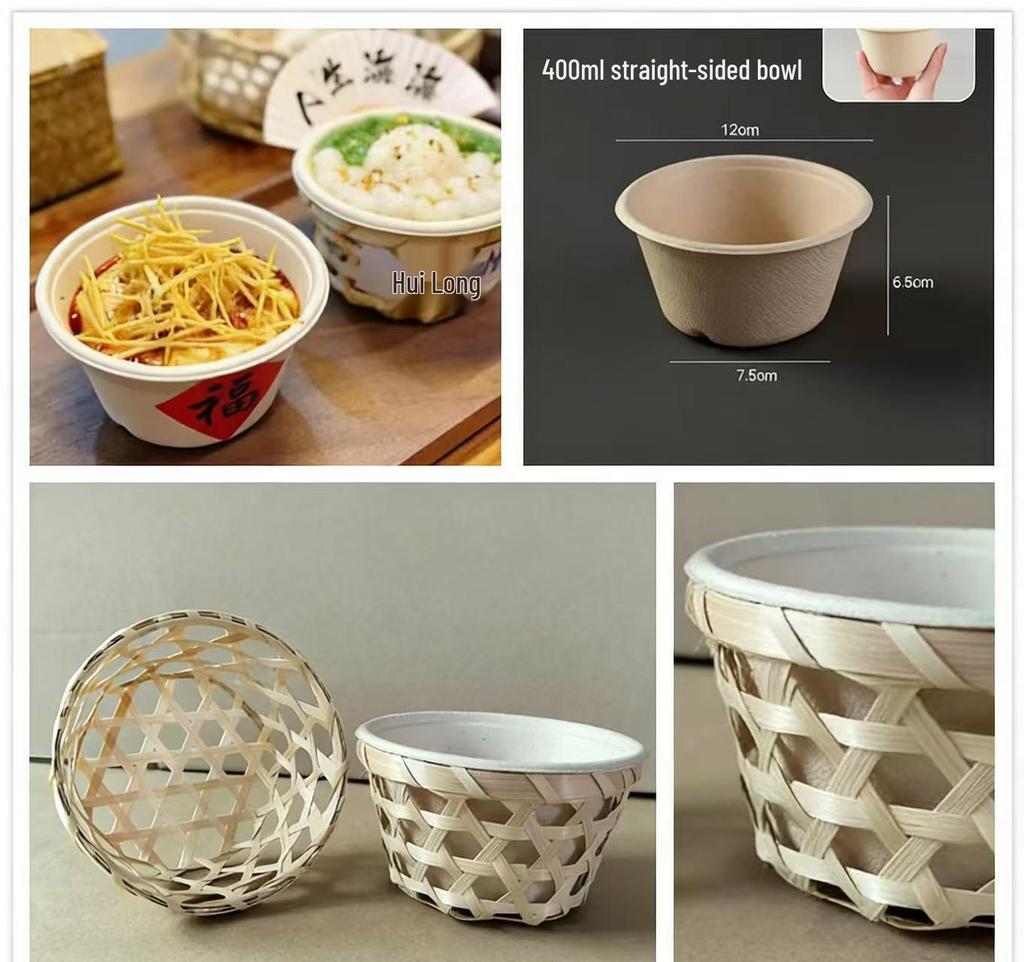 Handmade Bamboo Ice Bowl for Mian Mian Bing, Taro Paste Ice, and Tofu Pudding - Internet Favorite Snowflake Shaved Ice Basket Bowl.
